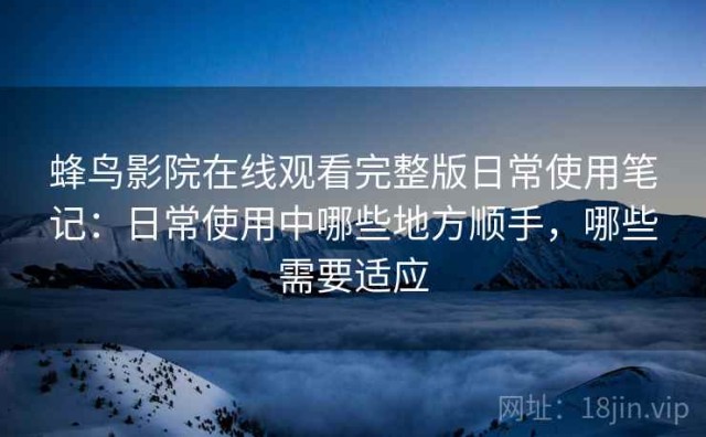 蜂鸟影院在线观看完整版日常使用笔记：日常使用中哪些地方顺手，哪些需要适应