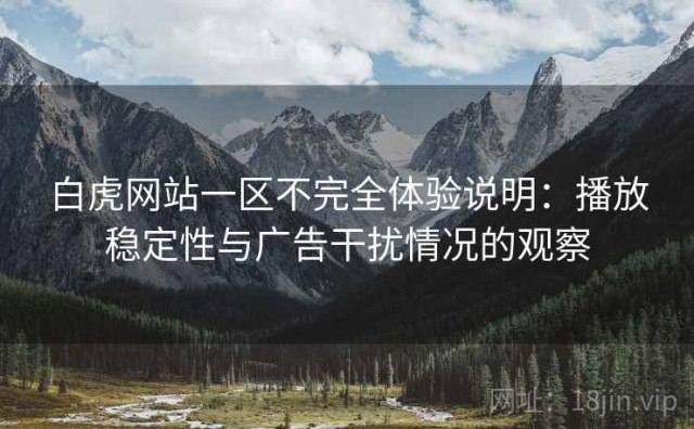 白虎网站一区不完全体验说明：播放稳定性与广告干扰情况的观察