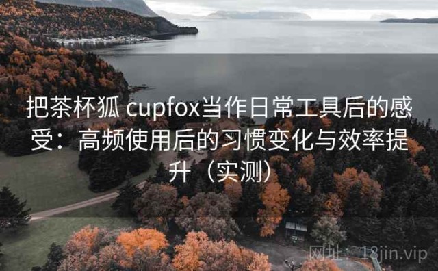 把茶杯狐 cupfox当作日常工具后的感受：高频使用后的习惯变化与效率提升（实测）