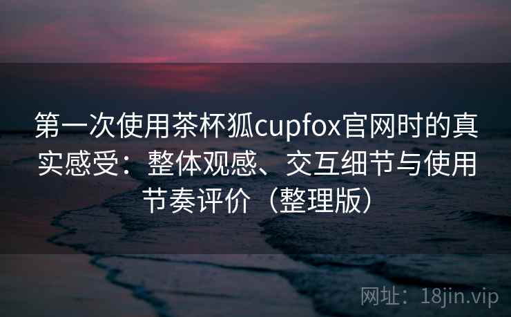 第一次使用茶杯狐cupfox官网时的真实感受:整体观感、交互细节与使用节奏评价(整理版) 第一次使用茶杯狐cupfox官网时的真实感受:整体观感、交互细节与使用节奏评价(整理版)