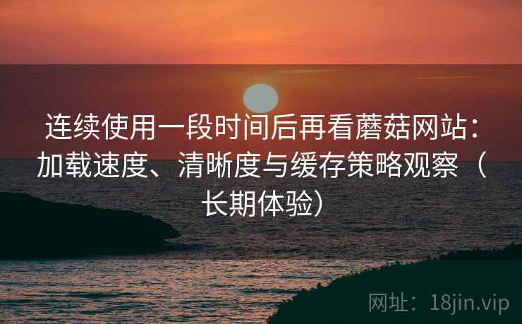 连续使用一段时间后再看蘑菇网站:加载速度、清晰度与缓存策略观察(长期体验) 连续使用一段时间后再看蘑菇网站:加载速度、清晰度与缓存策略观察(长期体验)
