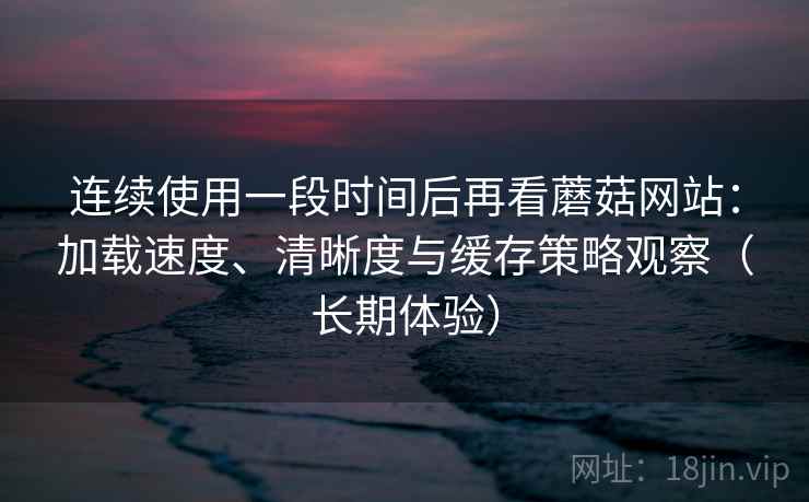 连续使用一段时间后再看蘑菇网站:加载速度、清晰度与缓存策略观察(长期体验) 连续使用一段时间后再看蘑菇网站:加载速度、清晰度与缓存策略观察(长期体验)
